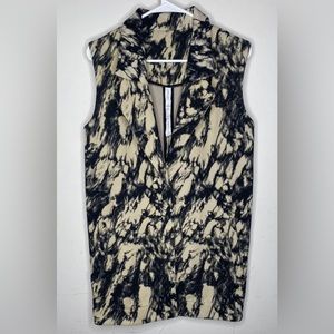 Lululemon Sweater Vest Size 6 Great Granite Black Mojave Tan Blazer RARE